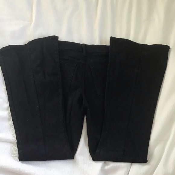 size 9 junior high rise black flare jeans by SO - Picture 2 of 3